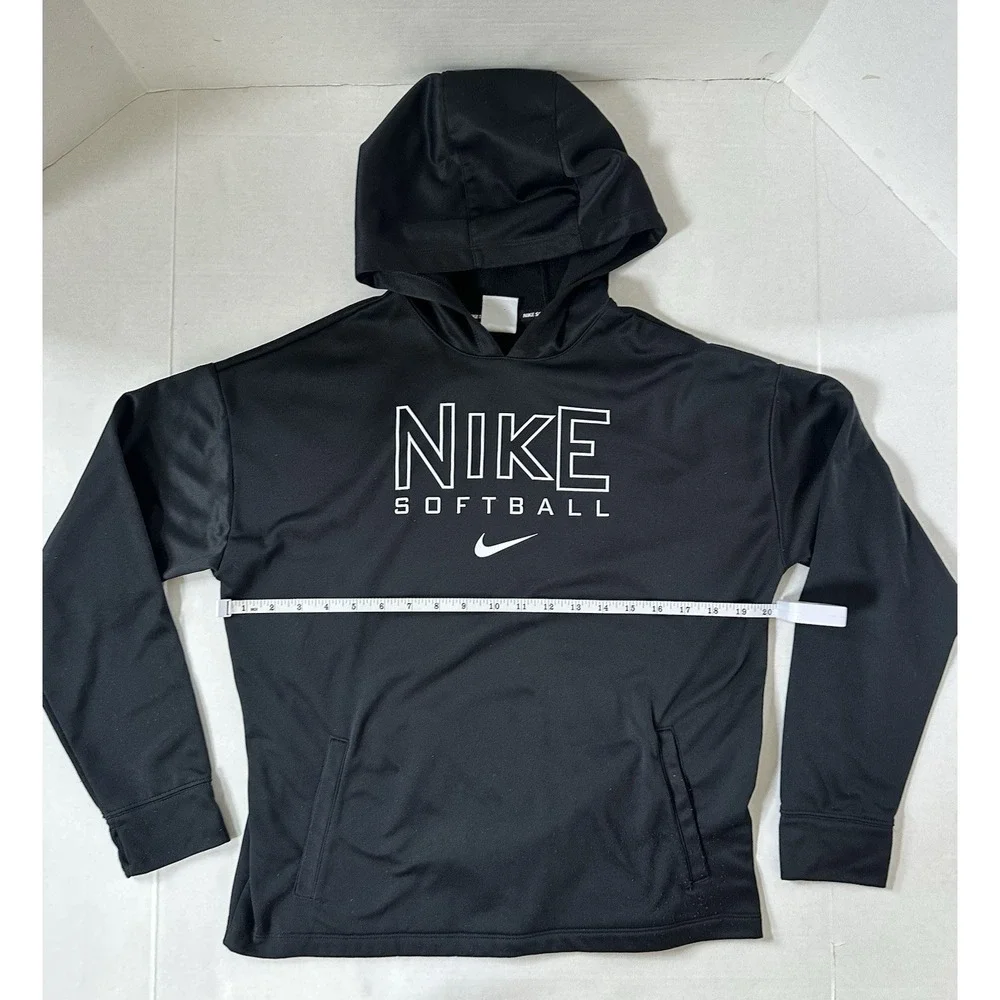 Nike Softball Therma-Fit Fleece Hoodie Pullover Black Size Kids Girls XL